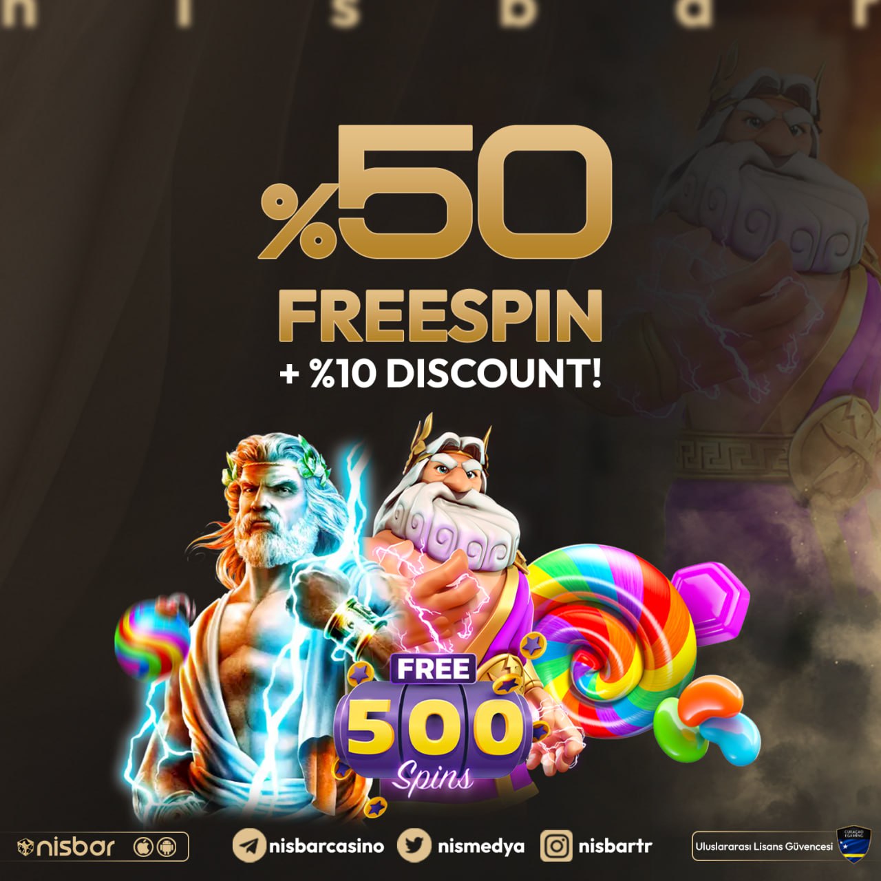 NİSBAR'DA HAFTA SONU %50 FREESPİN ÇILGINLIĞI !!!